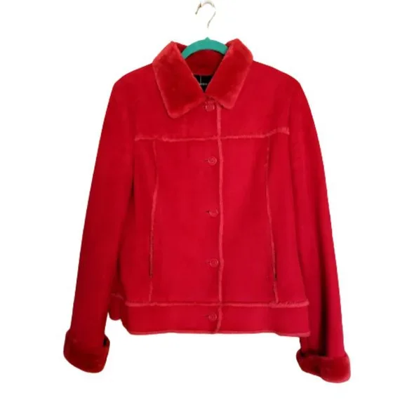 Sherpa Warm Suede Coat Size M - Picture 4 of 13